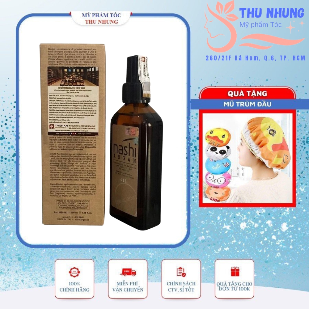 [+Tặng mũ trùm][HCM]Tinh dầu dưỡng tóc Nashi Argan Oil 100ml