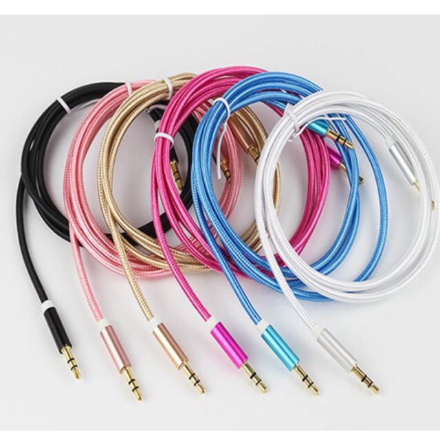 Cáp nối dài dây loa 2 đầu dương chuẩn 3.5, cáp bọc dù