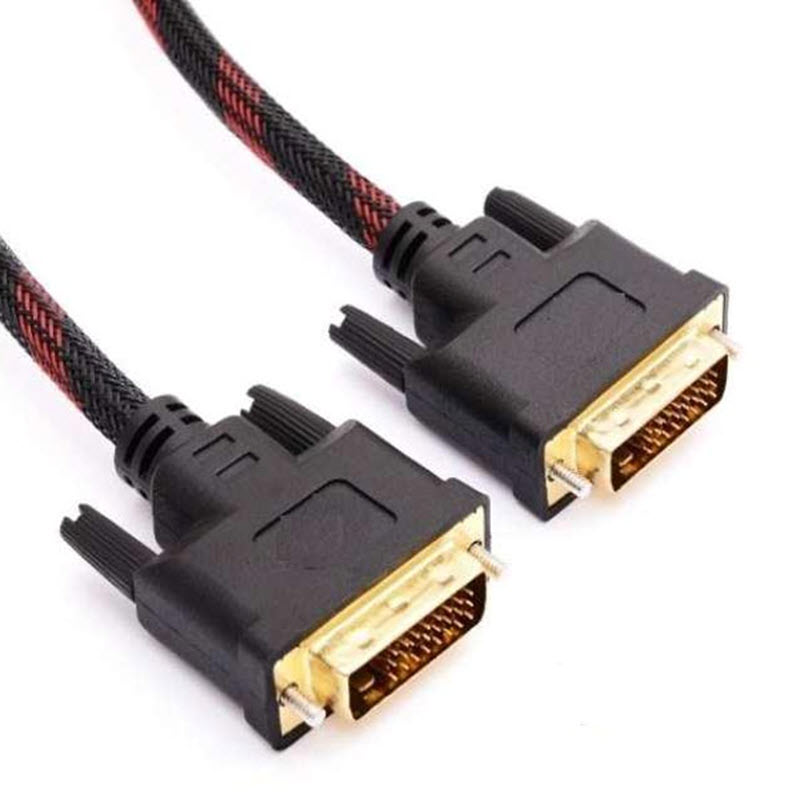 Dây cáp bọc lưới 2 đầu DVI (24+1) dài 1,5m chất lượng cao