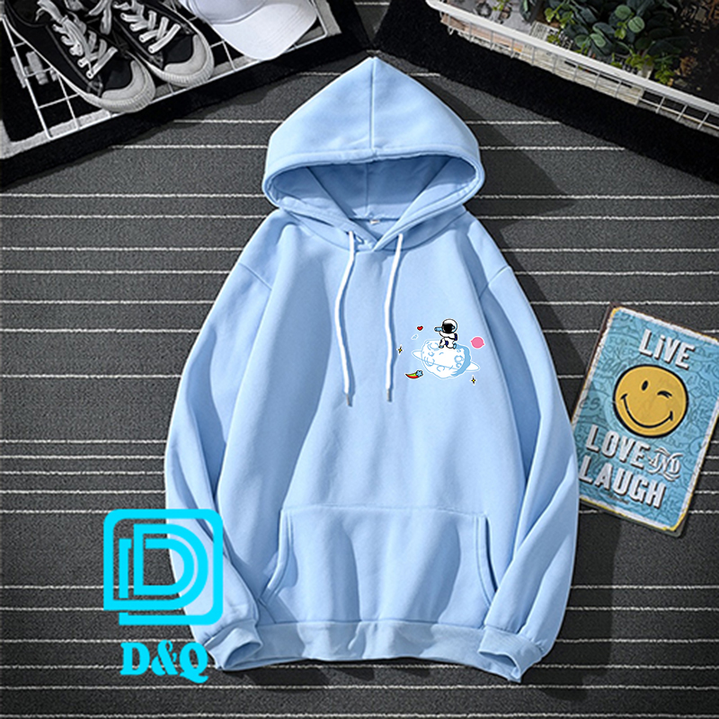 [Hoàn Tiền 15%] Áo Hoodie UNISEX in logo đôi