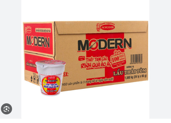 ( Thùng 24 ly ) Mì Modern lẩu thái tôm 65g