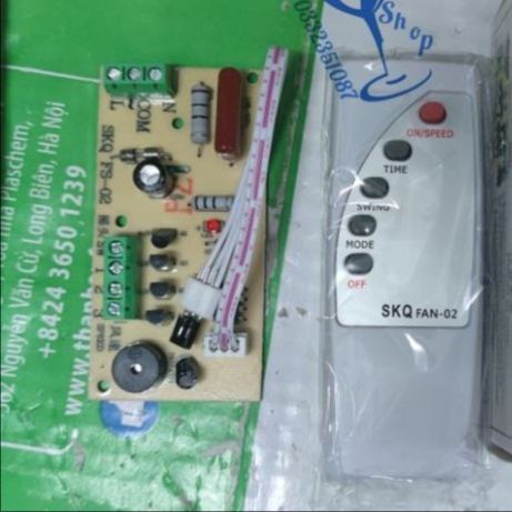 Bộ điều khiển quạt đa năng. bộ gồm điều khiển và mạch