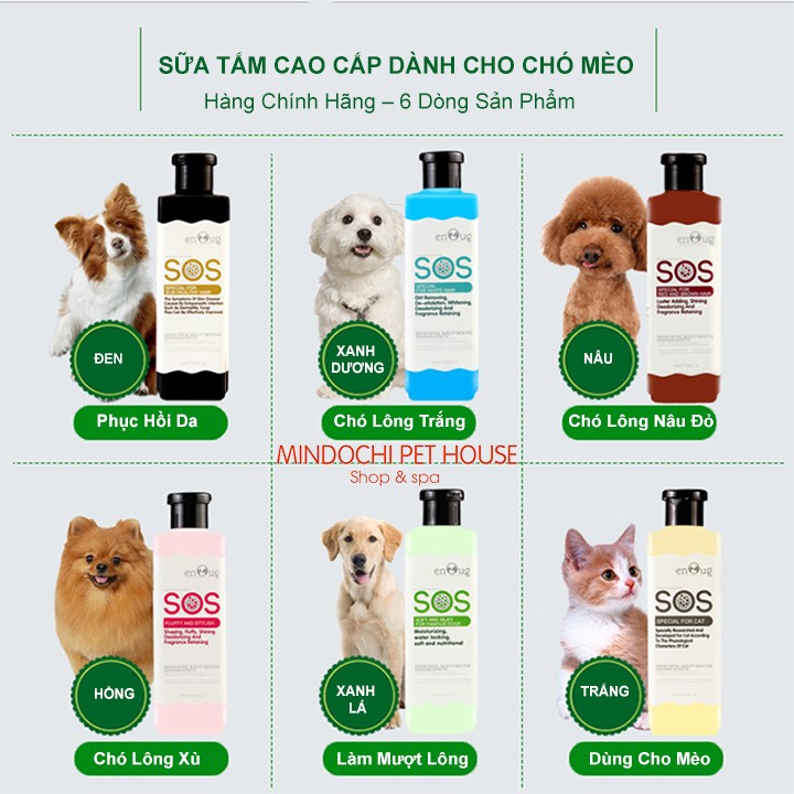 Sữa tắm sos cho chó mèo