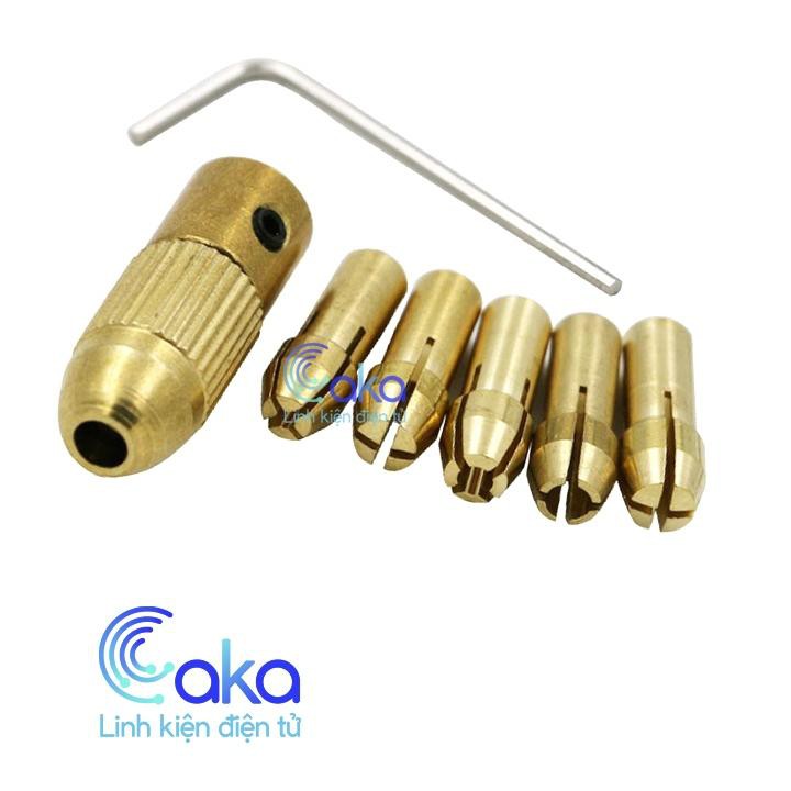 Bộ đầu kẹp mũi khoan mini trục 2mm