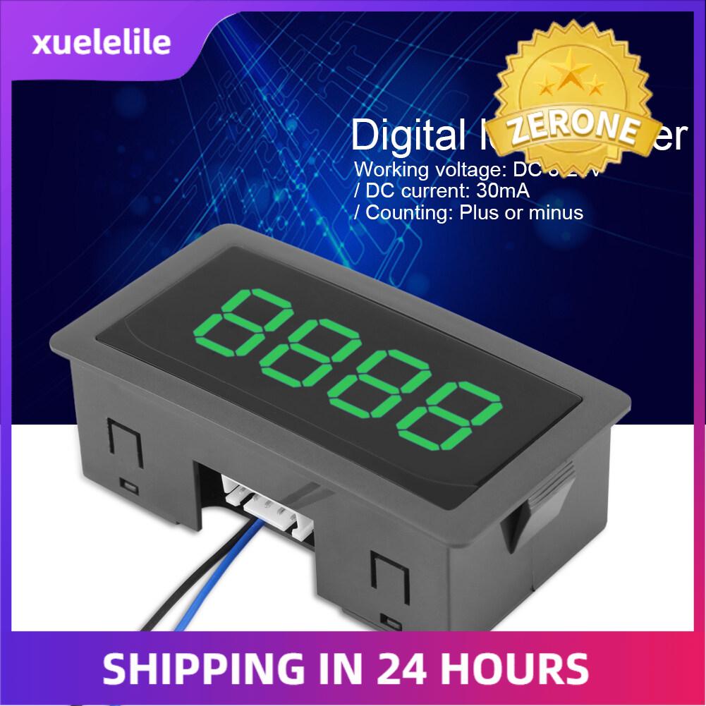 DC LED Digital Display 4 digital counter Digit 0-9999 Up/Down Plus/Minus Panel Counter Meter with Cable