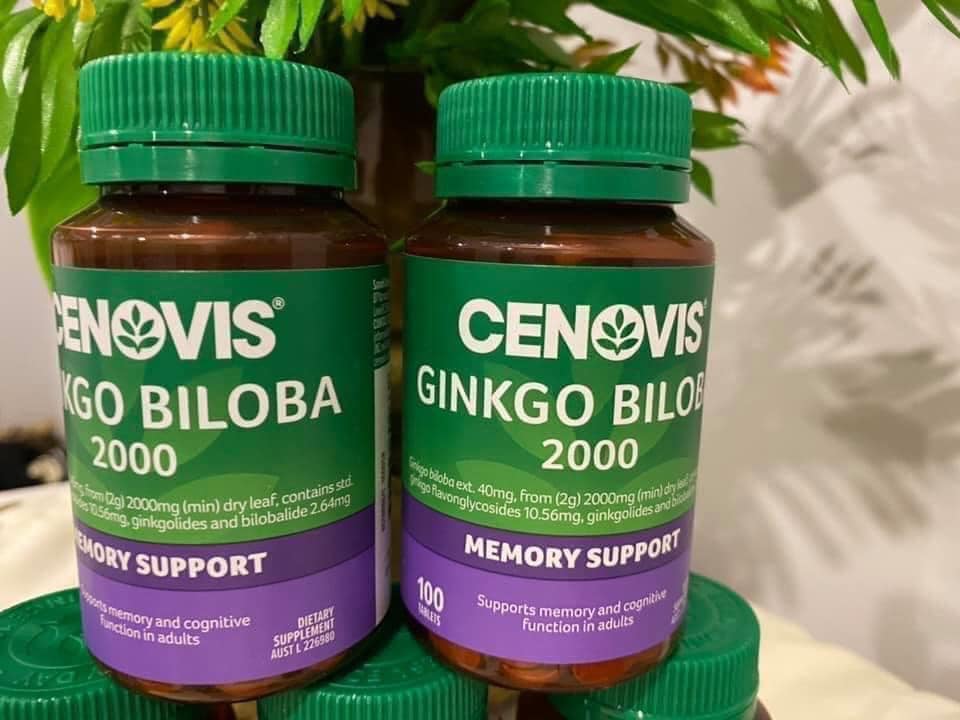 bổ não Cenovis Ginkgo Biloba 2000 (Úc)