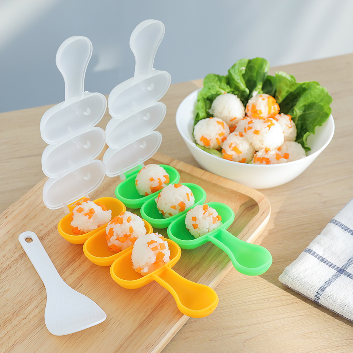 rice balls filled with spoons