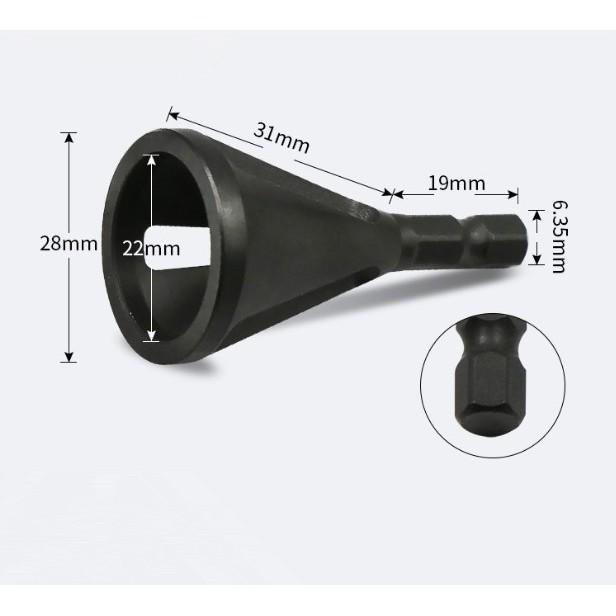 Mũi doa vát mép ngoài chuôi lục