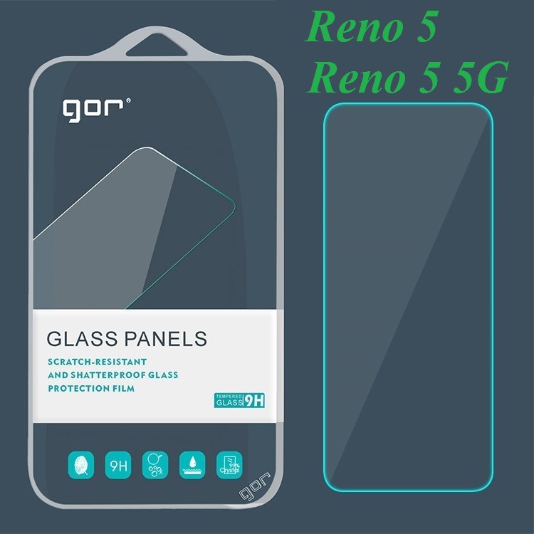 Kính Cường lực Oppo Reno 5 / Oppo Reno5 5G - Chính hãng Gor chất liệu cao cấp(Tặng keo chống hở viền)