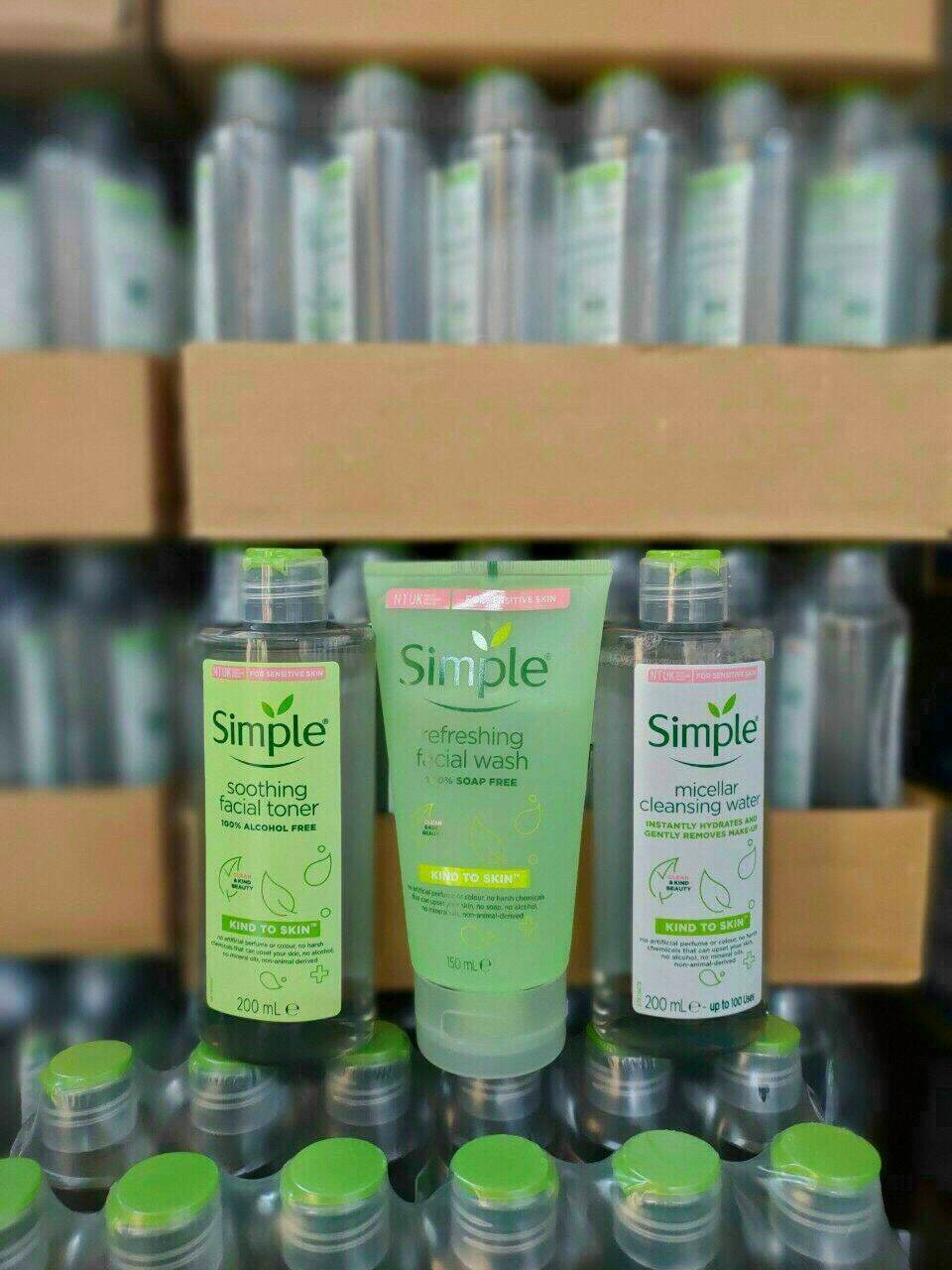 Simple Facial Cleanser Combo 150ml for Sensitive Skin Comes with Makeup Remover