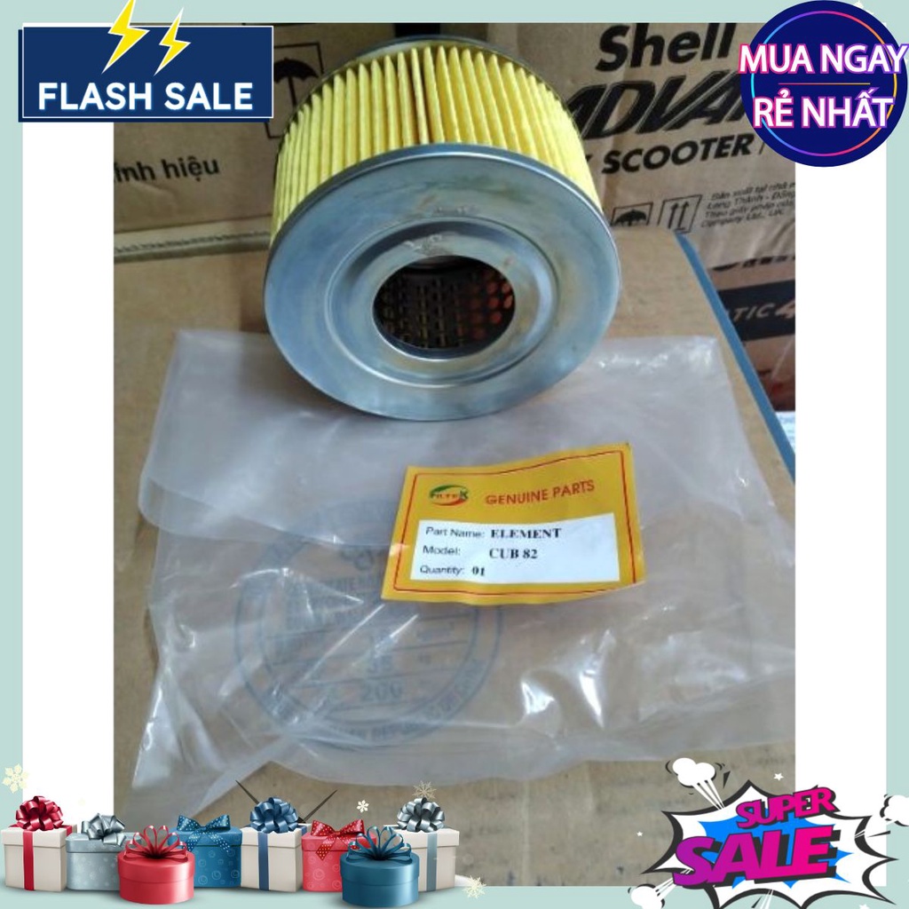 Lọc gió Cub 82 (xe máy Honda supper, lọc khí super) chính hãng Filtek