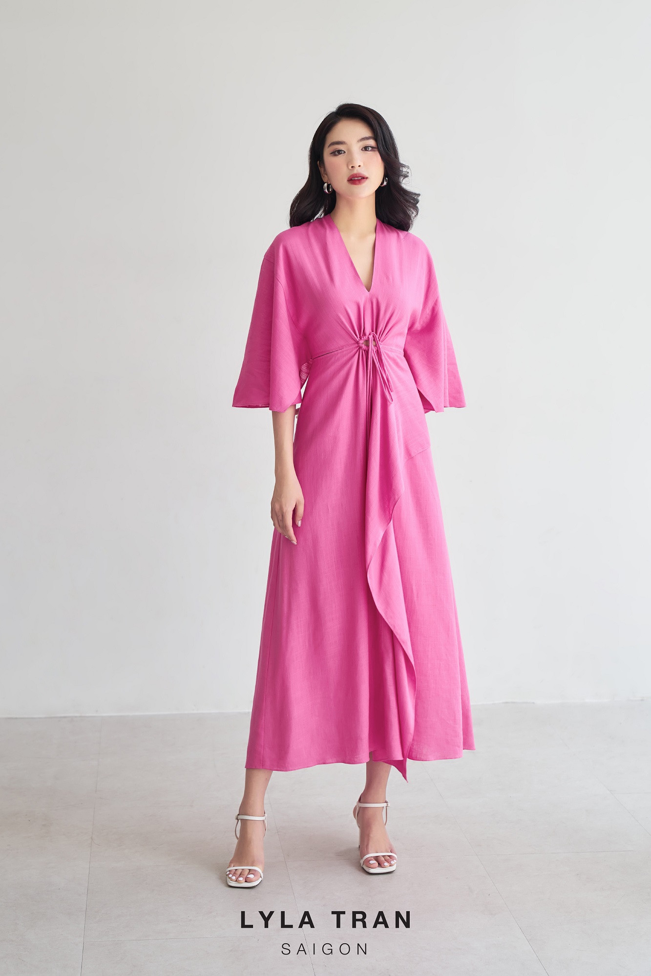 ĐẦM LINEN CỔ V (SUNNY LINEN)