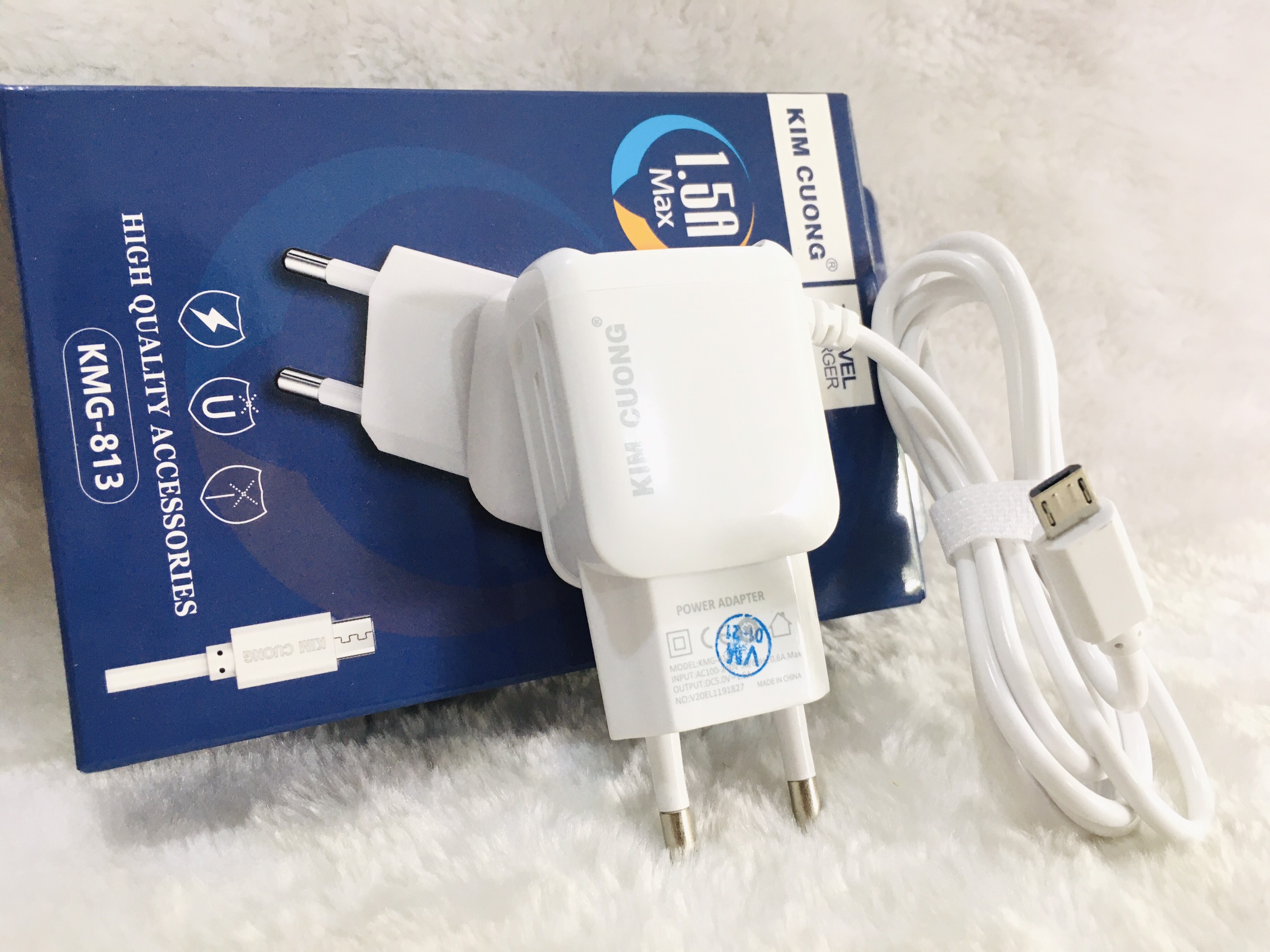 Bộ Sạc liền dây android Kim Cương KMG-813