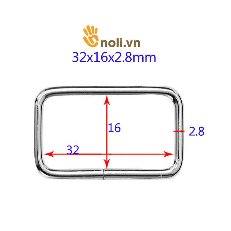 3.2cm rectangular eyelet