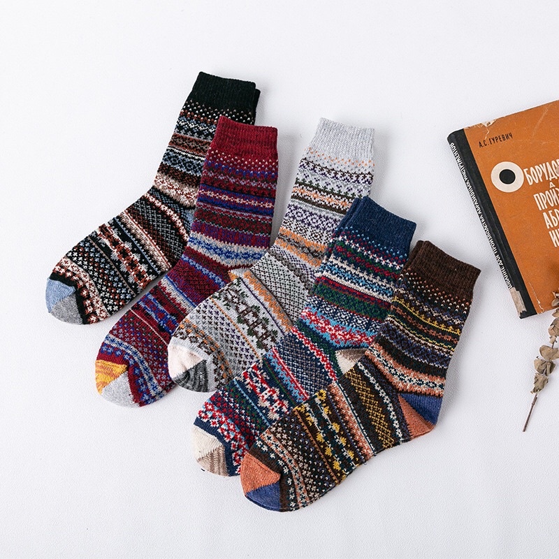 Tất Thổ Cẩm Vintage Hoạ Tiết M13