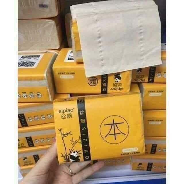 1 THÙNG 30 GÓI KHĂN GIẤY GẤU TRÚC sipiao.