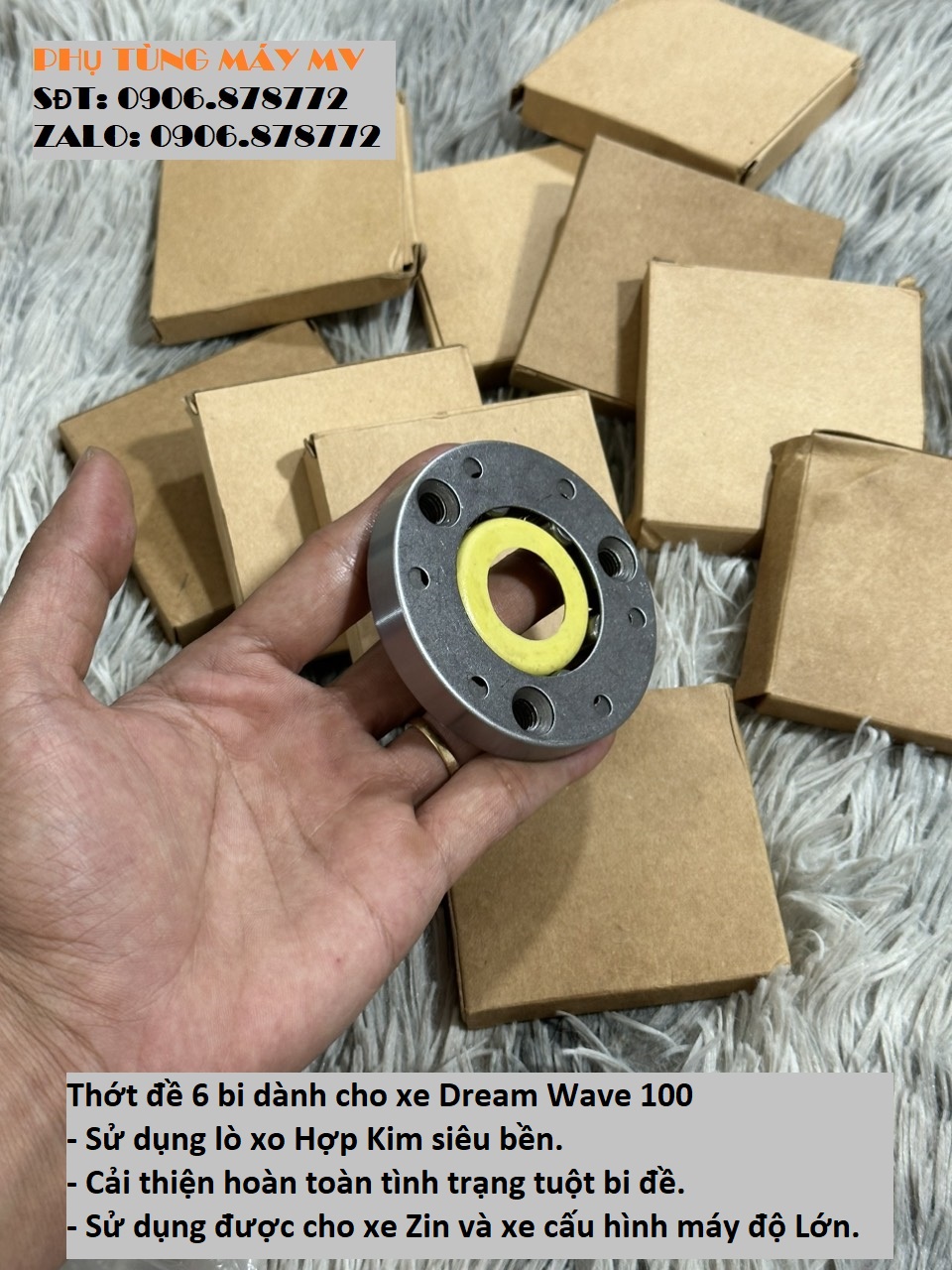 Thớt đề 6 bi dành cho xe Dream Wave 100
