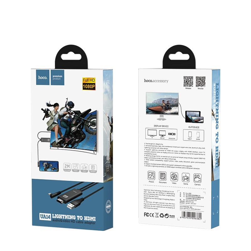 Cáp Chuyển Tivi Hoco UA14 Đầu Lightning Cho Iphone Ipad Dài 2M (PVN919)