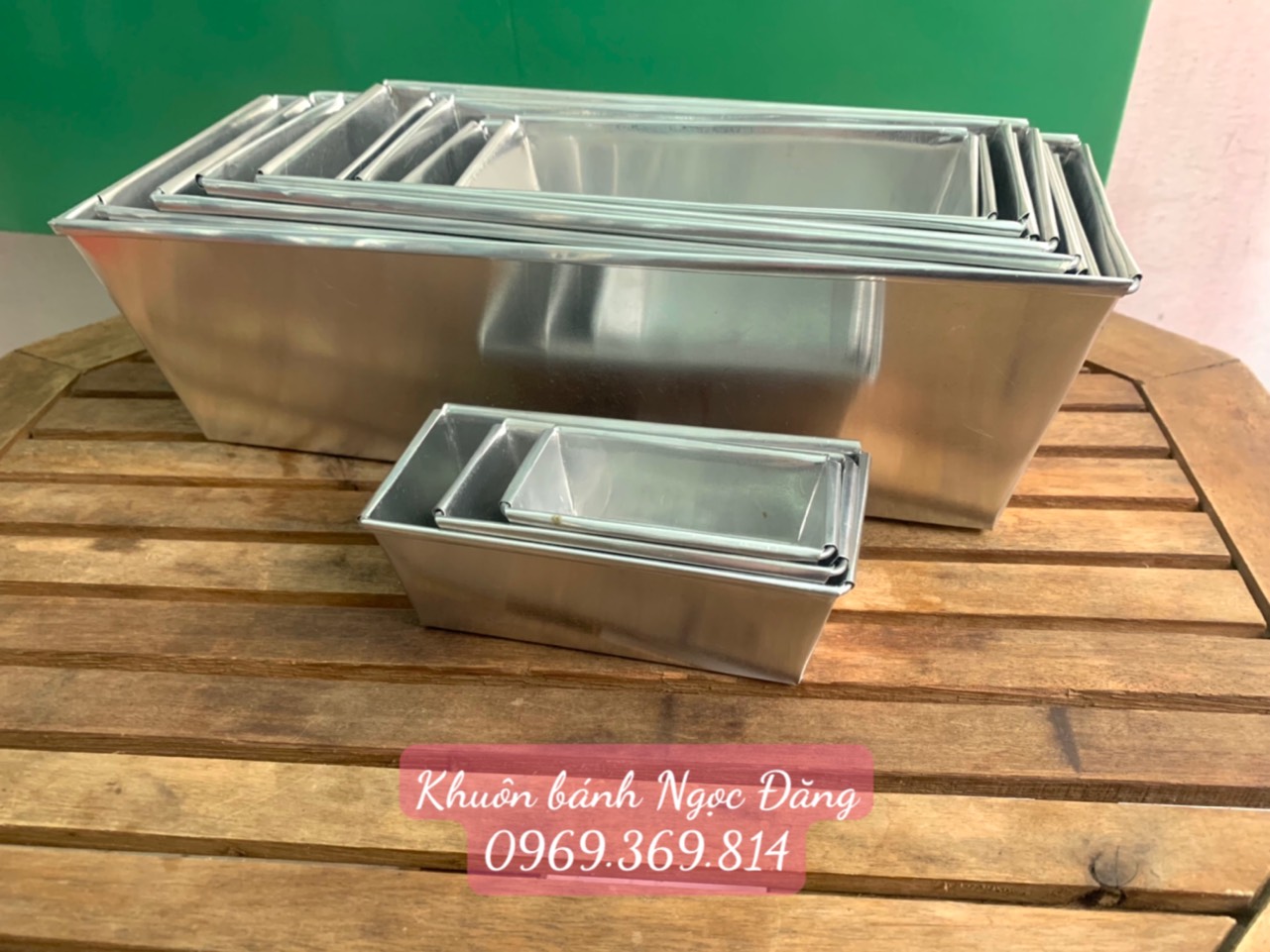 Khuôn Nhôm Chữ Nhật, khuôn cake, đa dạng kích thước, khuôn bánh mì hoa cúc, bánh loaf, bánh mì ngọt, dẫn nhiệt tốt