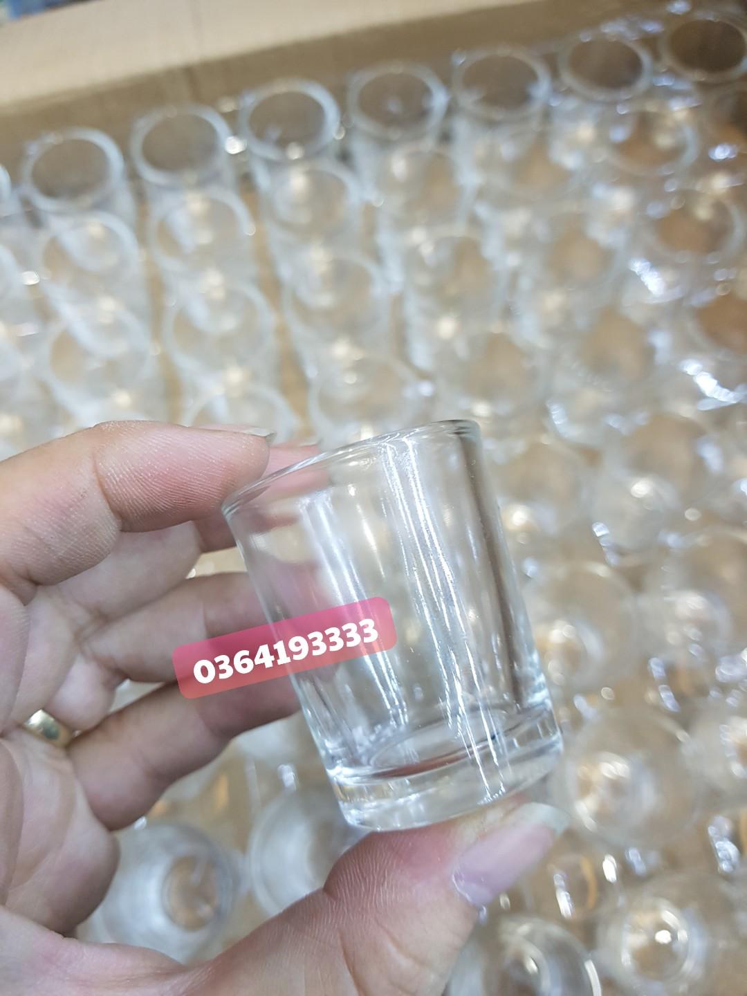 Ly rượu mắt trâu thủy tinh 40ml combo 20 cái