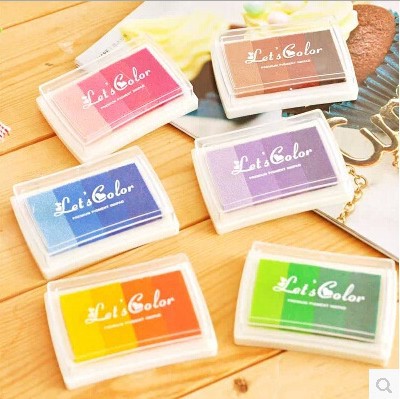 [Lấy mã giảm thêm 30%] Hộp mực in dấu tay 4 màu Let's Color