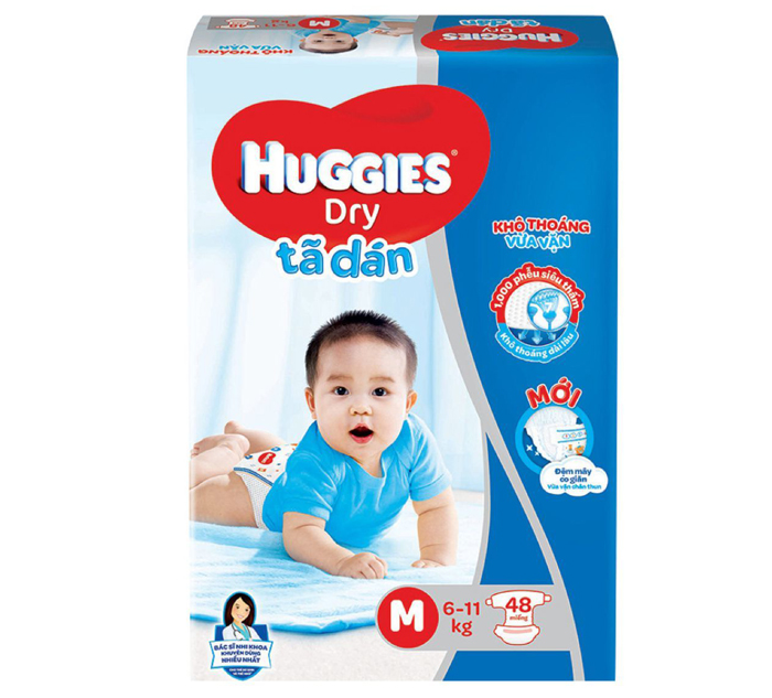 Tả dán Huggies NB56/NB100/NB36/NB58/S30/M48/L42