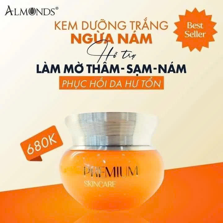 Kem Cam Almonds size lớn 33gr hỗ trợ dưỡng trắng mờ nám, tàn nhang hàng chính hãng