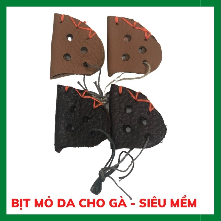 4 cái bịt mỏ da cho gà. bịt m ỏ gà nòi. bịt mỏ .tạ chân.bịt mỏ gà đá.