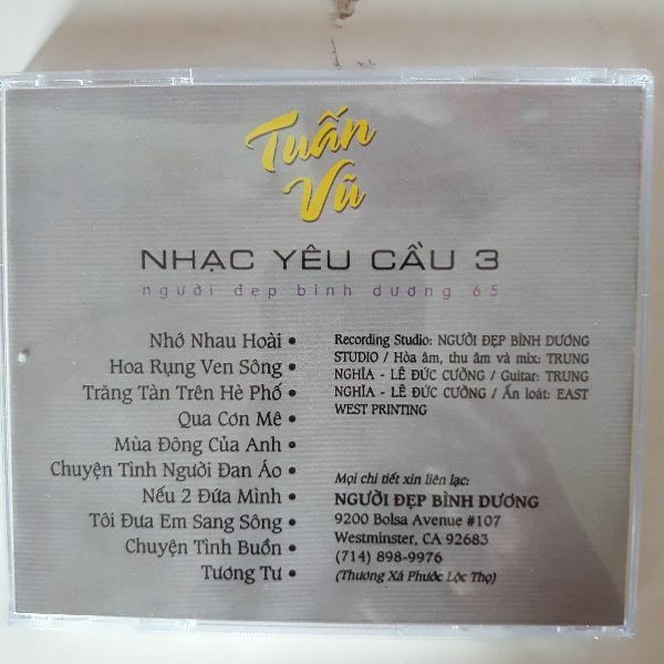 Bộ 4 cd Tuấn Vũ 1 Mitsubushi phono