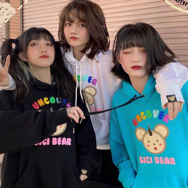 Áo hoodie gấu UNCONVER PM11 , Áo thun nam nữ, quần kaki, quần nữ, sét bộ mặc ở nhà, áo thun tay dài, quần jean ống rộng - FANI