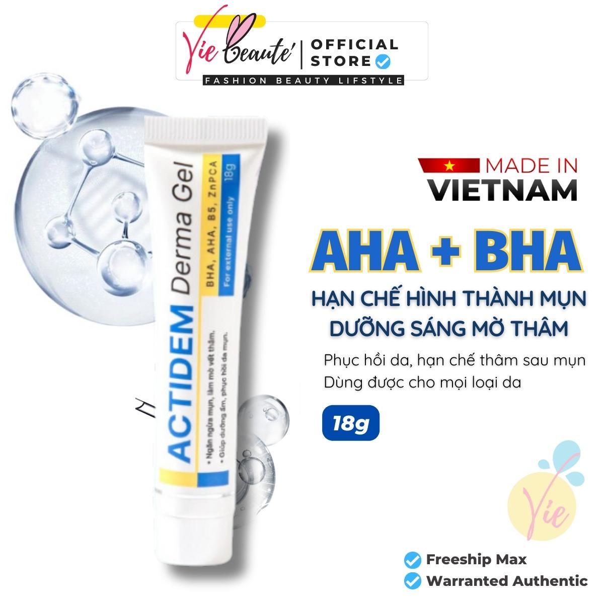 Gel giảm mụn dưỡng ẩm da actidem derma gel