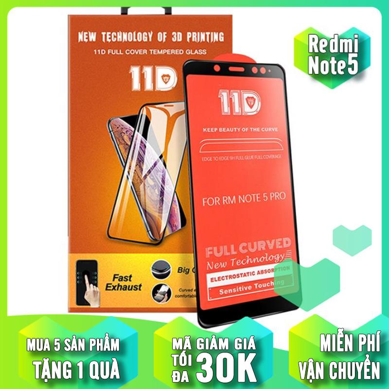 Kính cường lực 11D cho Xiaomi Redmi Note 5 Full viền Đen MIETUBL