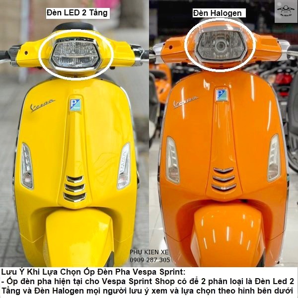 Viền Đèn Pha Halogen Dành Cho Xe Vespa Sprint