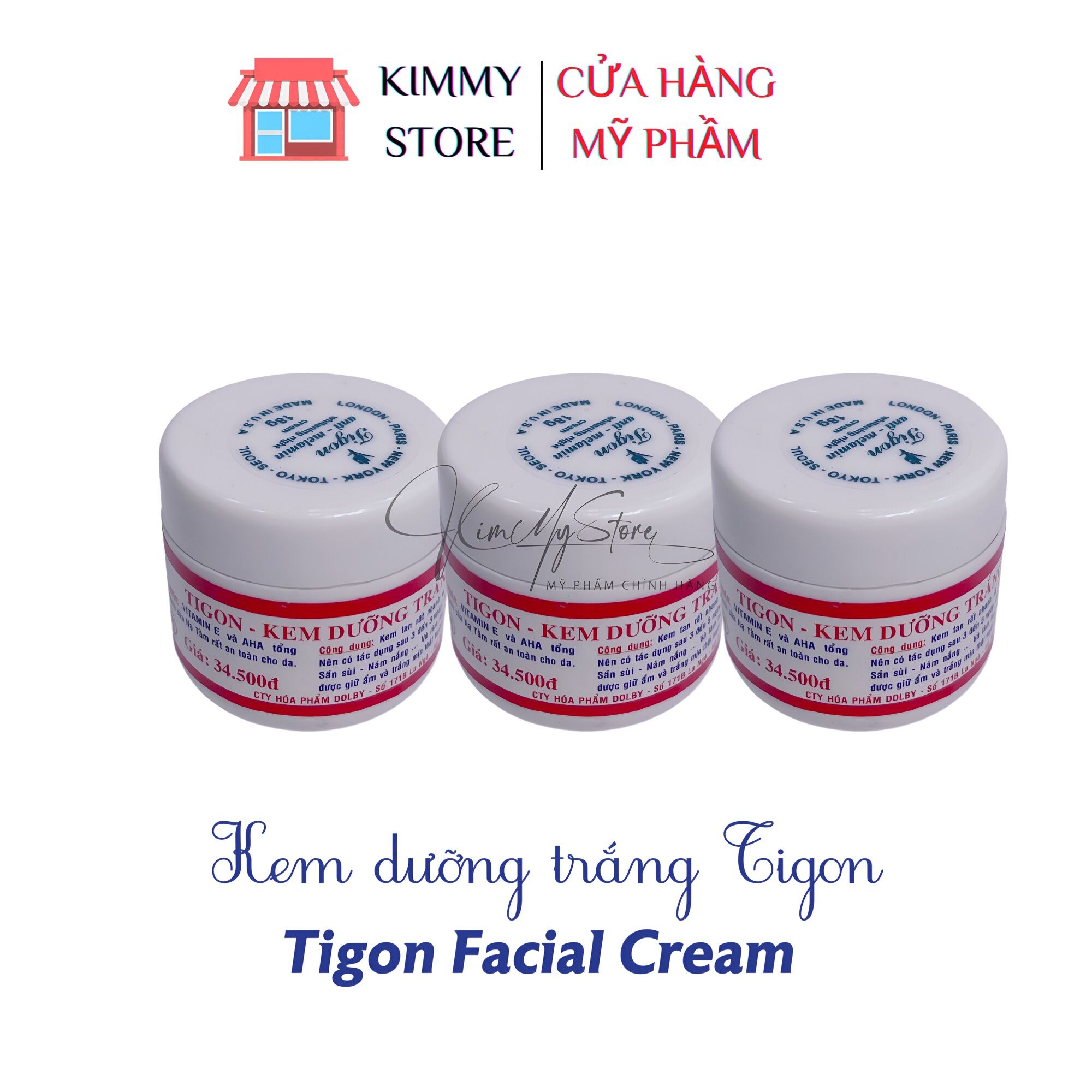 Kem trắng da tigon 18g