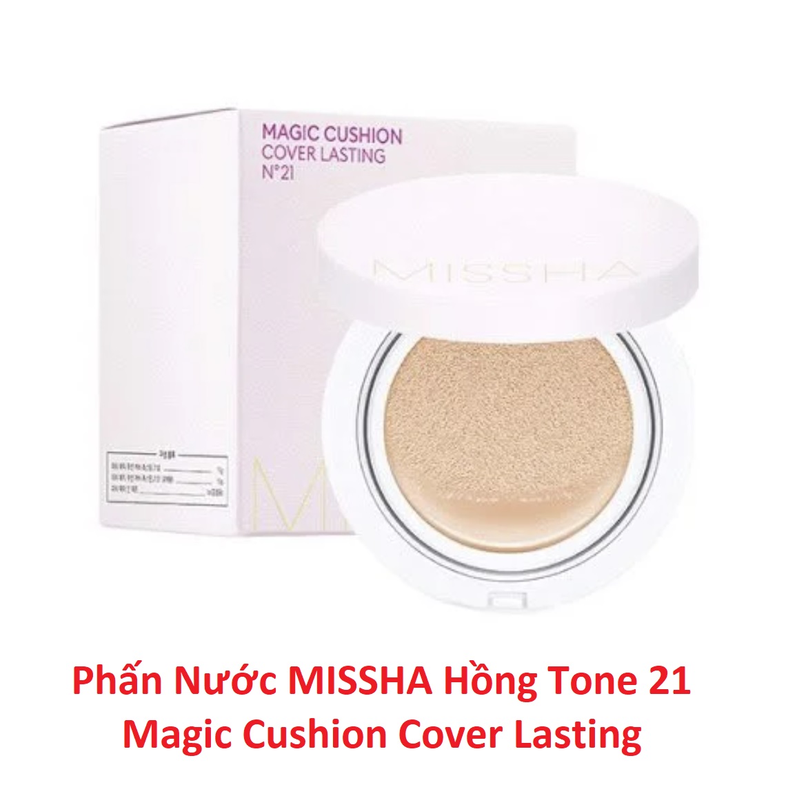 PHẤN NƯỚC MISSHA MAGIC CUSHION COVER LASTING TONE 21 – (HỒNG)