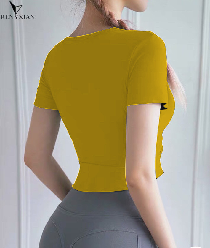 Áo croptop dây rút có mút sẵn