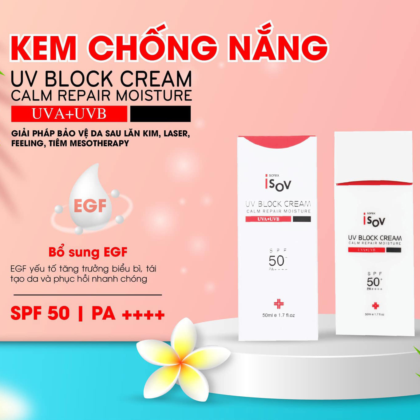 [HCM]Kem Chống Nắng Uv Block Isov Spf 50ml