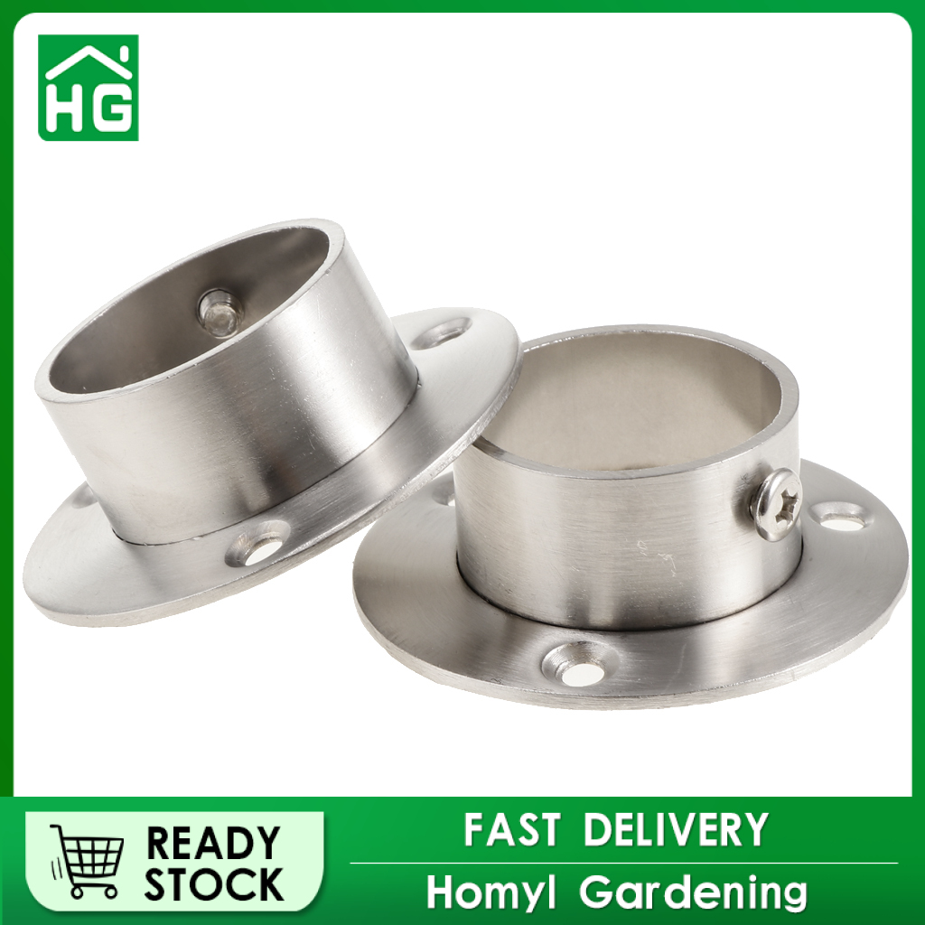 2 chiếc chân đế thanh treo tường Homyl, hỗ trợ thanh treo tủ quần áo, thanh treo rèm - INTL