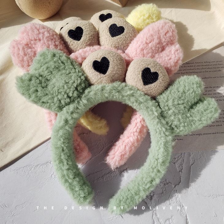 (5 màu) Băng Đô, Bờm Cài Tóc Hình Con Cua Siêu Cute