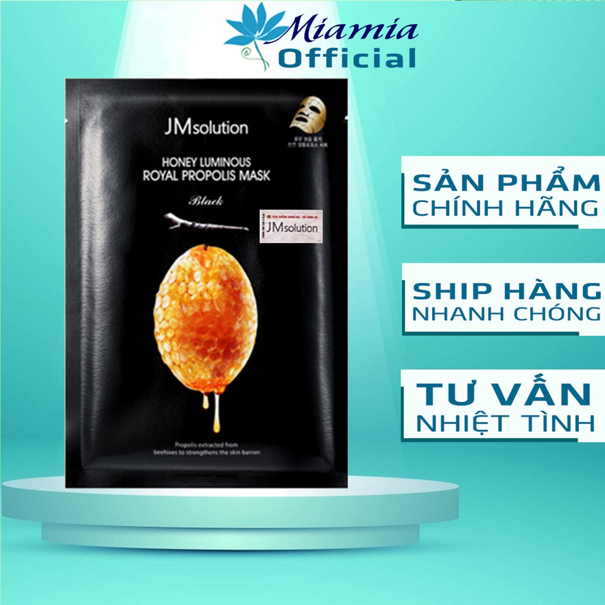 Mặt nạ sáp ong jmsolution jm solution honey luminous royal propolis mask 30ml kháng khuẩn ngừa mụn bảo vệ da