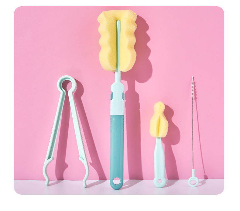 BỘ 4 MÓN DỤNG CỤ VỆ SINH BÌNH SỮA MINKBABY