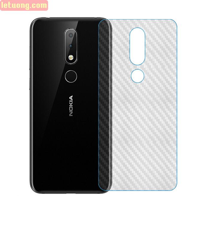 Bộ 3 tấm dán lưng mặt sau vân Carbon 3D chống xước cho điện thoại Nokia X5, Nokia 5.1 Plus 2018