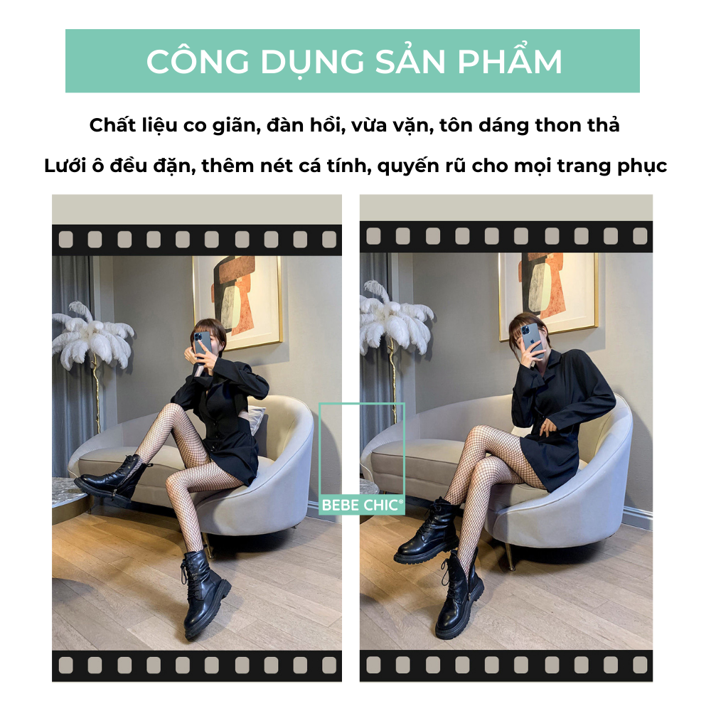 Quần Tất Lưới Mắt To Co Giãn Cao Cấp BEBECHIC QT02