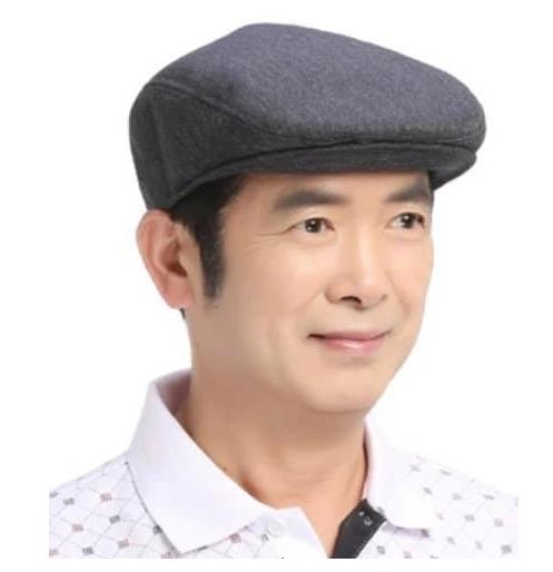 [HCM]Nón mũ bere nam nữ bấm nút màu đen
