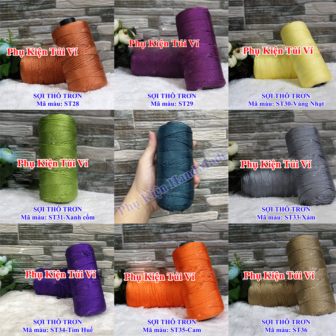 Sợi Thô Trơn Lõi Nặng (25k/cuộn/~200g)