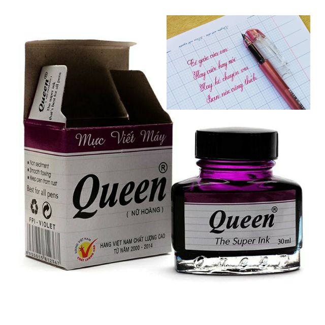 1 hộp Mực Queen ( dành cho sử dụng bút Máy)