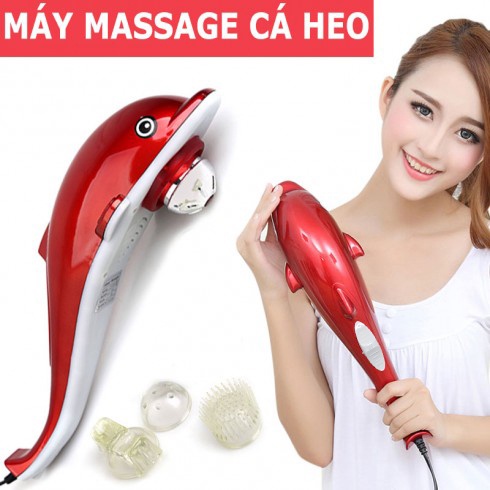 Máy massage cá heo máy massage cá heo lớn 3 đầu máy massage cầm tay cá heo điện tử energy king lc-2002e máy massage cầm tay cá heo