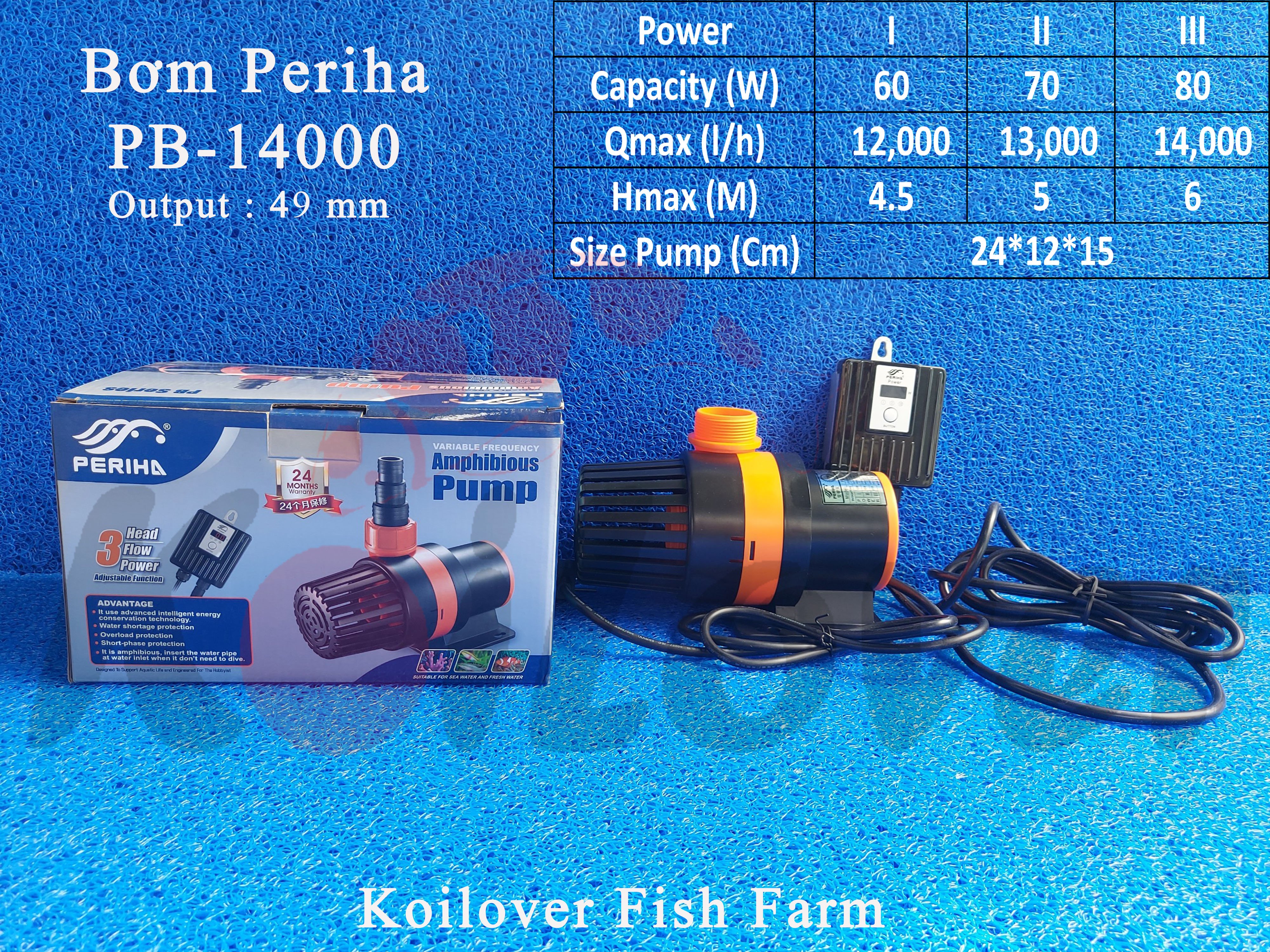 Máy bơm chìm PERIHA PB Series (bơm đẩy) 5000 - 14000