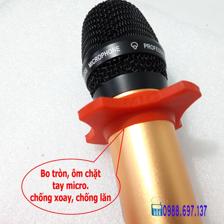2 bộ chống lăn micro không dây SILICON dẻo MIC - micro karaoke