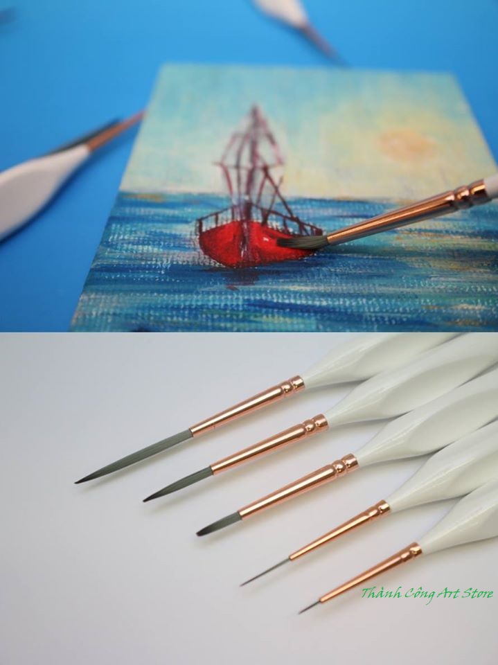 [TC Art Store] Cọ Bộ Mont Marte Detail & Liner BMHS0034 (Artist Taklon Brush)